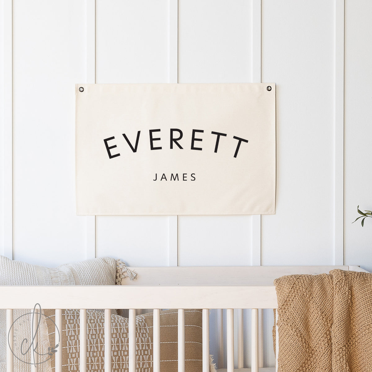 Custom Baby Name | Canvas Flag | D2