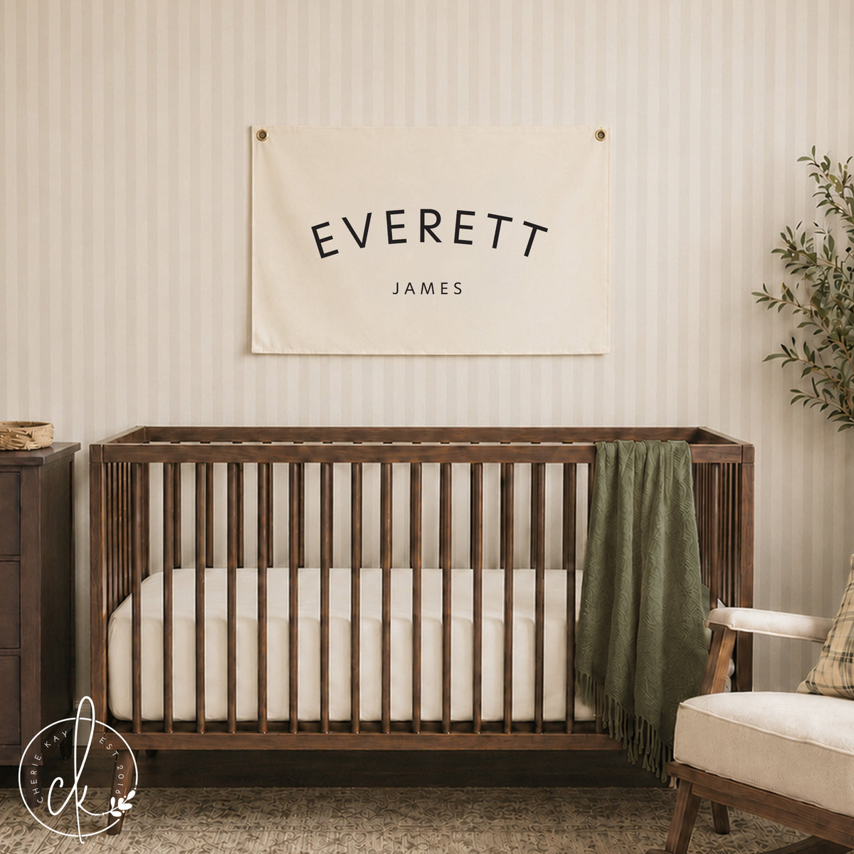 Custom Baby Name | Canvas Flag | D2