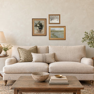Entryway Gallery Wall Prints | Wildflower Field and Swan Set of 5 | Gold Framed Wall Art | G10-1