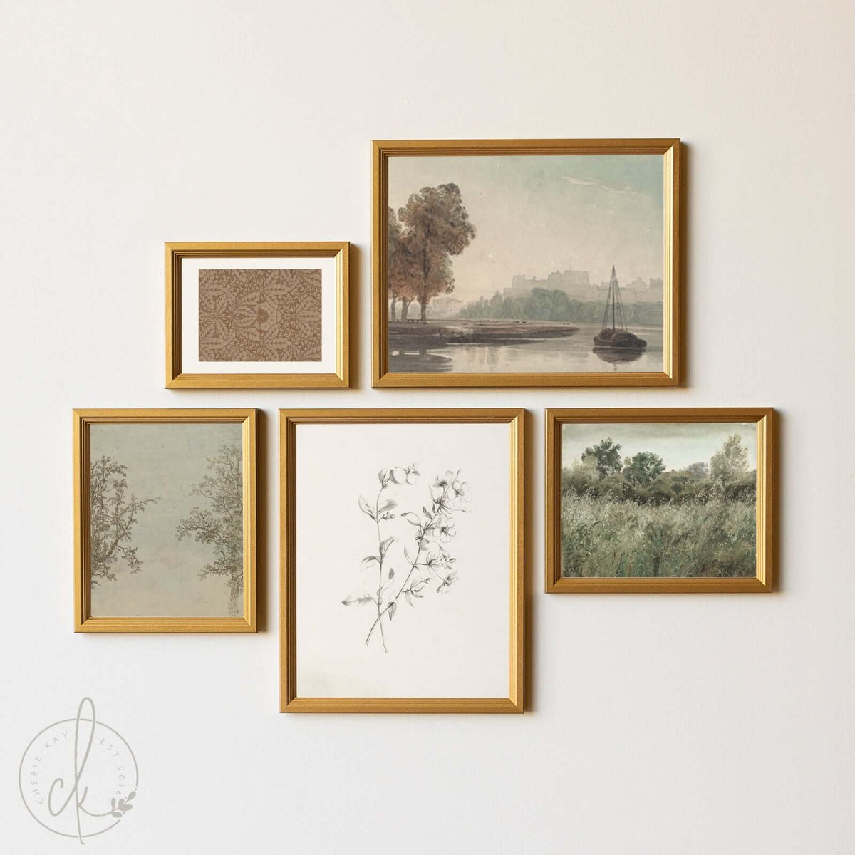 Framed or Unframed Botanical &amp; Landscape Prints for Living Room Decor | G11