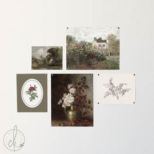 Vintage Floral Gallery Wall Art Set | Flower Garden Prints | G16