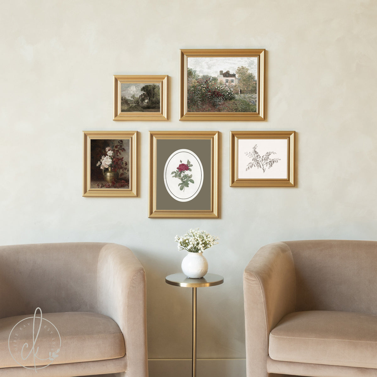 Vintage Floral Gallery Wall Art Set | Flower Garden Prints | G16