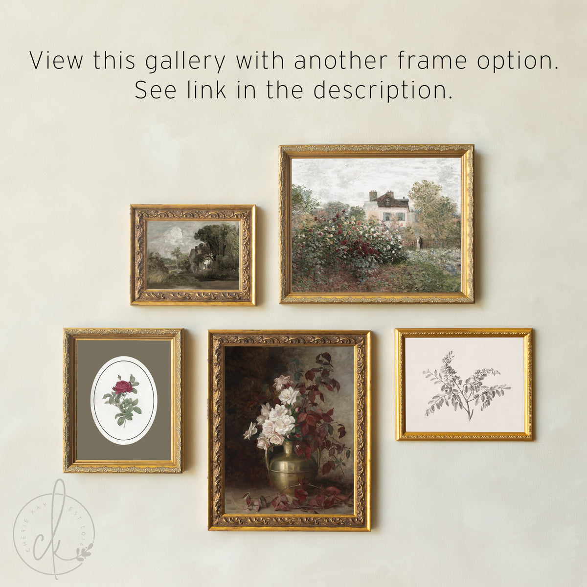 Vintage Floral Gallery Wall Art Set | Flower Garden Prints | G16
