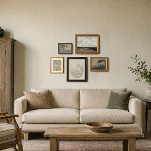 Vintage Framed Gallery Wall Set of 5 | Neutral Landscape Art Prints | Antique Gold Wall Decor | G17