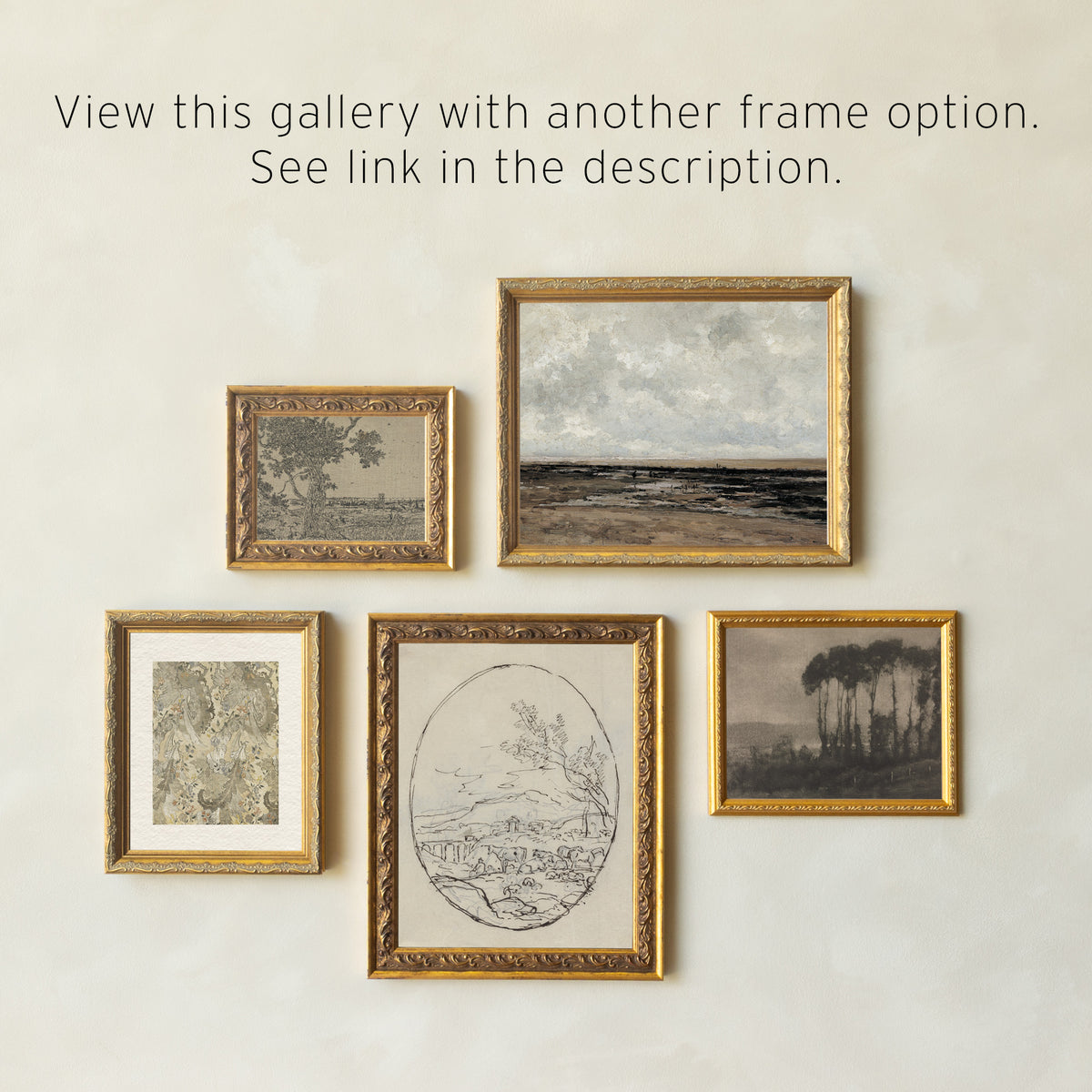 Vintage Paintings Gallery Wall Collection | Coastal, Nature, and Botanical Art | G17