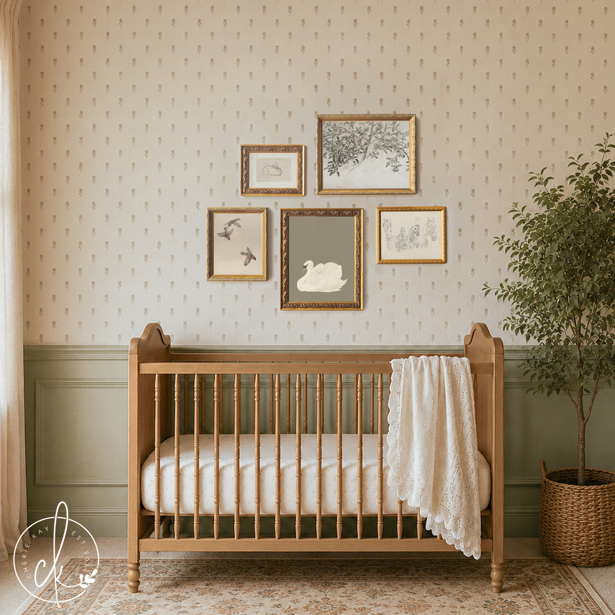 Nursery Wall Art Gallery | Vintage Animal and Botanical Prints | G18