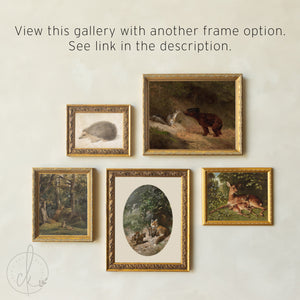 Woodland Animal Nursery Art | Gold Framed Nature Gallery Wall | G21