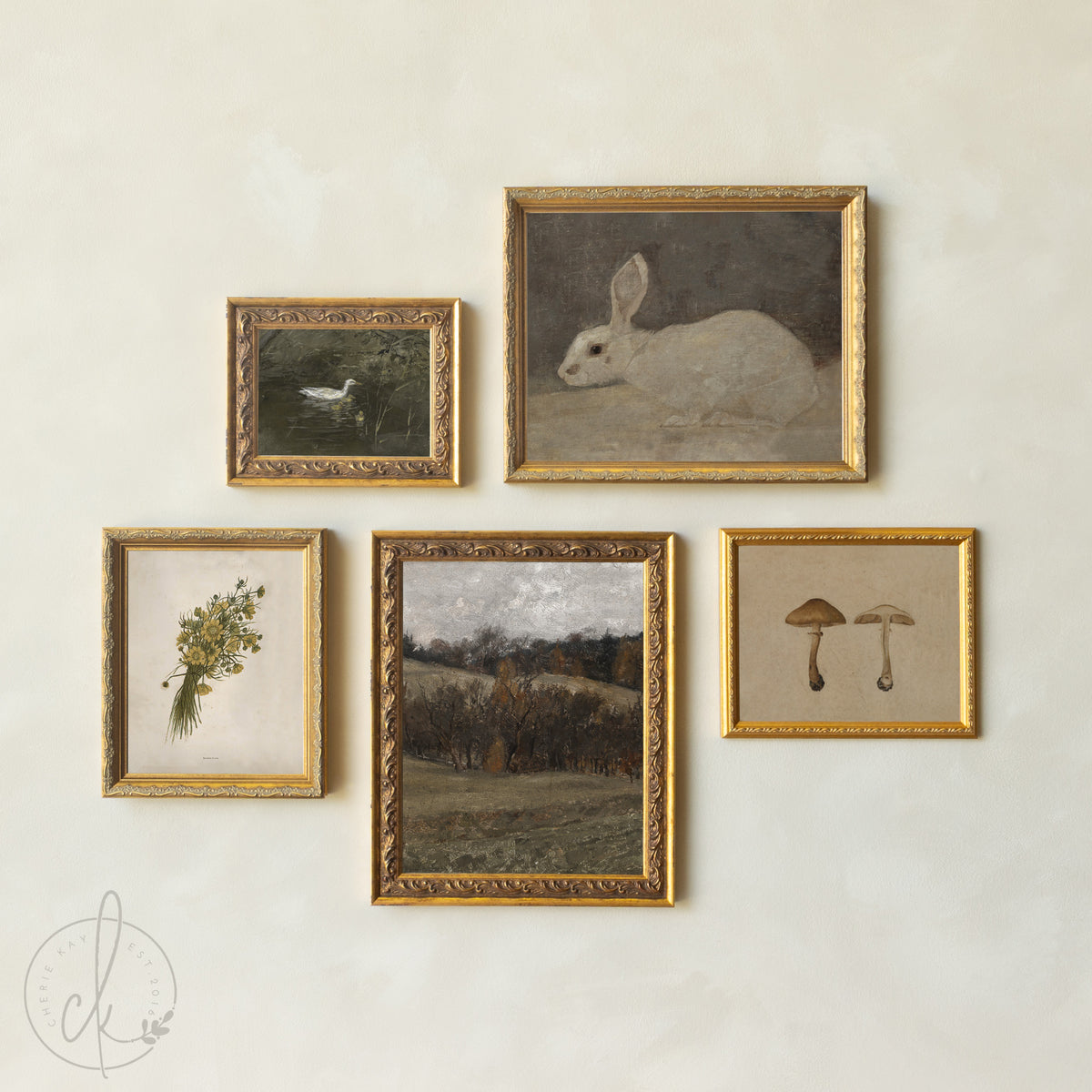 Nature Nursery Gallery Wall Art | Vintage Botanical and Wildlife Prints | G27
