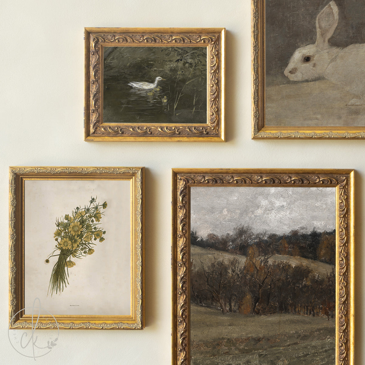 Nature Nursery Gallery Wall Art | Vintage Botanical and Wildlife Prints | G27