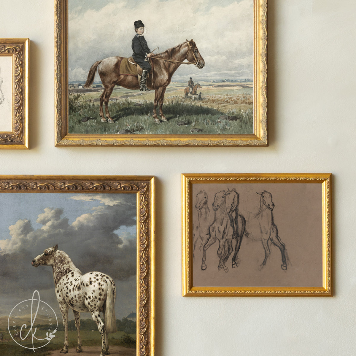 Equestrian Wall Art Collection | Framed Horse Gallery | Vintage Art Prints | G30