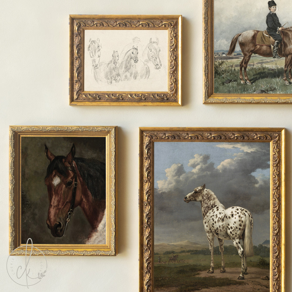 Equestrian Wall Art Collection | Framed Horse Gallery | Vintage Art Prints | G30