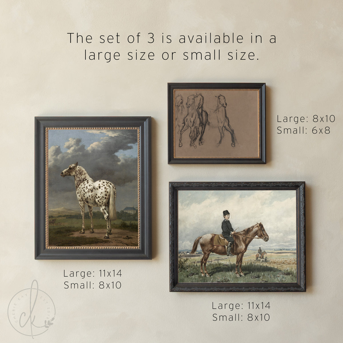 Equestrian Wall Art Collection | Framed Horse Gallery | Vintage Art Prints | G30