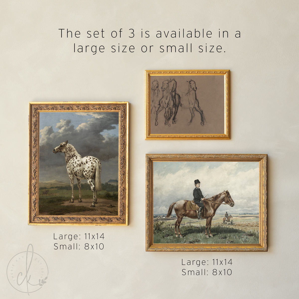 Equestrian Wall Art Collection | Framed Horse Gallery | Vintage Art Prints | G30