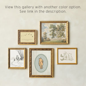 Winnie the Pooh Gallery Wall Art Set | Framed Nursery Decor | G26