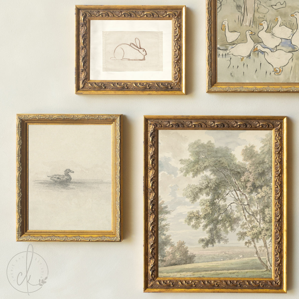 Animal Nursery Wall Art | Vintage Gallery Wall | G38