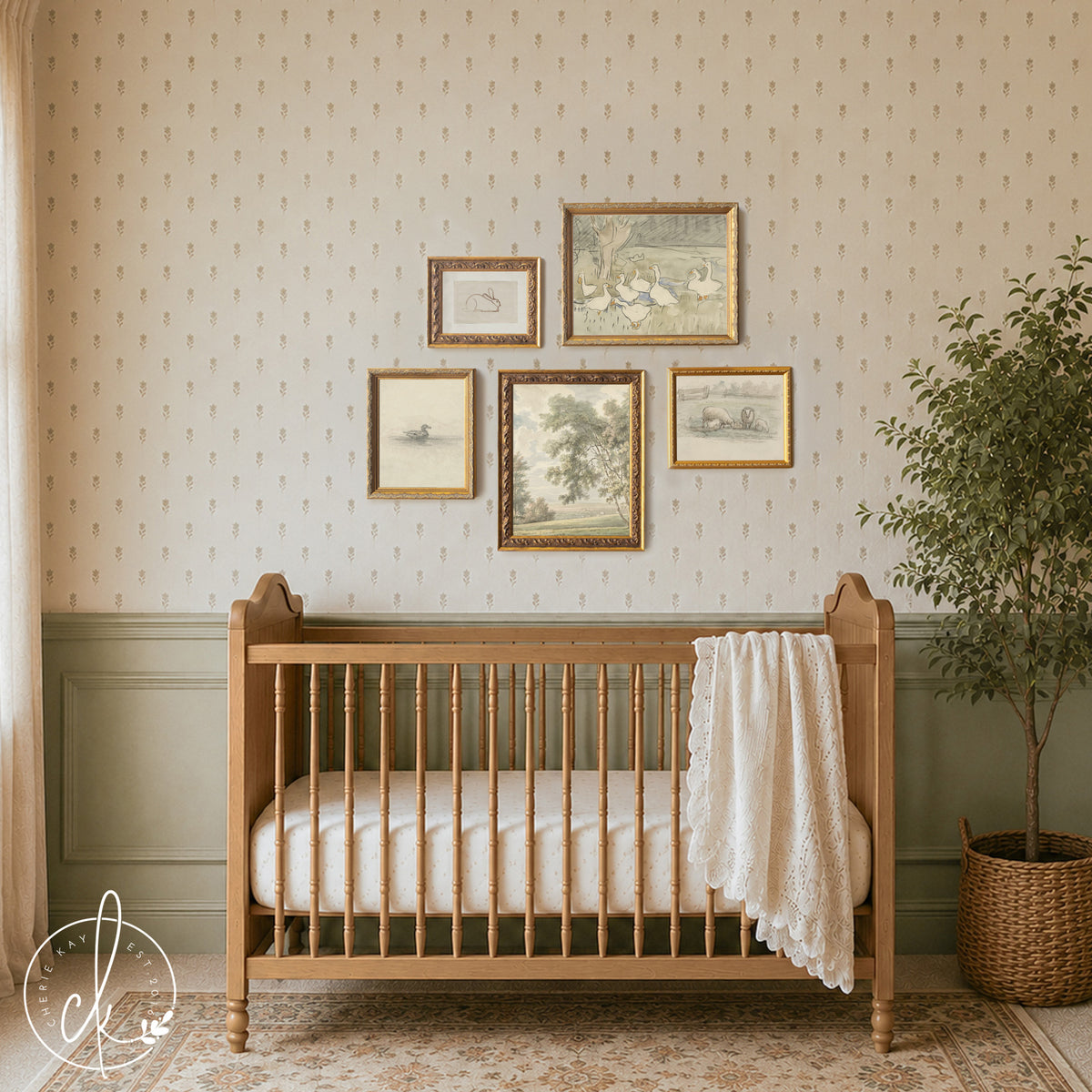 Animal Nursery Wall Art | Vintage Gallery Wall | G38