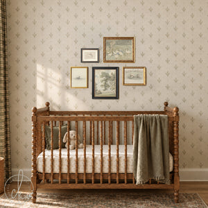 Animal nursery wall art featuring vintage style sketches of rabbits, sheep, and birds in ornate gold and black frames for gallery wall decor