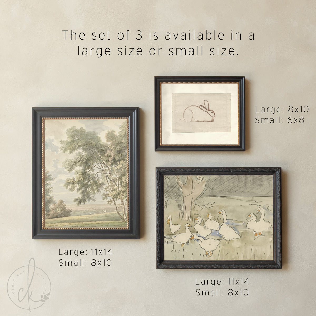 Animal Nursery Wall Art | Vintage Gallery Wall | G38
