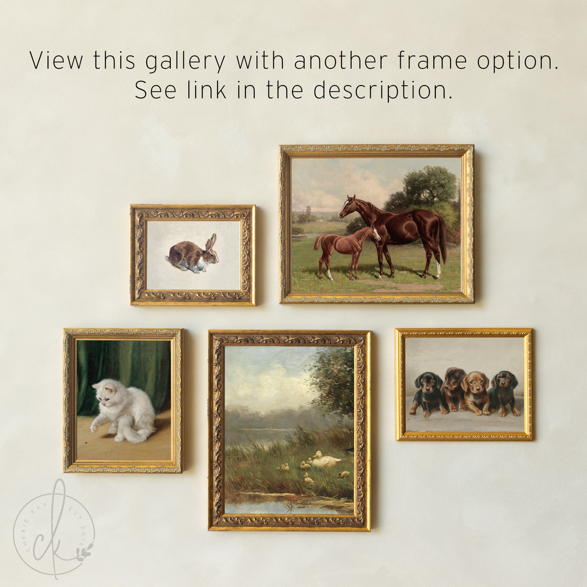 Animal Gallery Wall Art | Animal Paintings for Nursery | G3