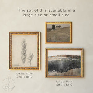Antique Style Gallery Wall Set | Gold Framed Floral & Landscape Art | G40
