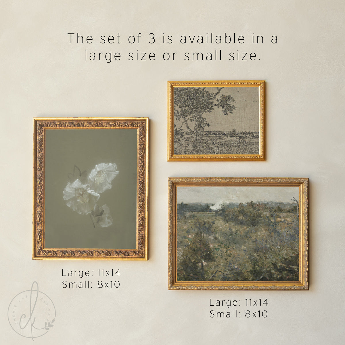 Gallery Wall Frame Set | Vintage Botanical & Landscape Art | G41