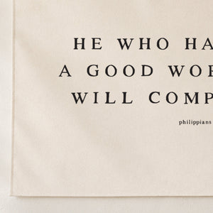 He Who Has Begun A Good Work