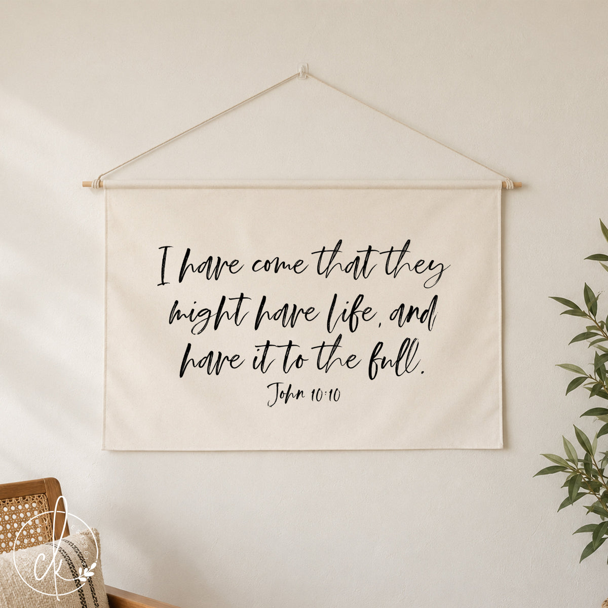 Inspirational Christian Wall Decor | John 10:10 | 19