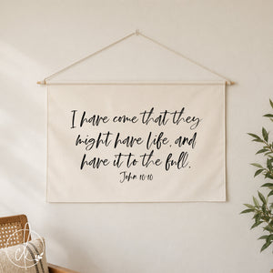 Inspirational Christian Wall Decor | John 10:10 | 19