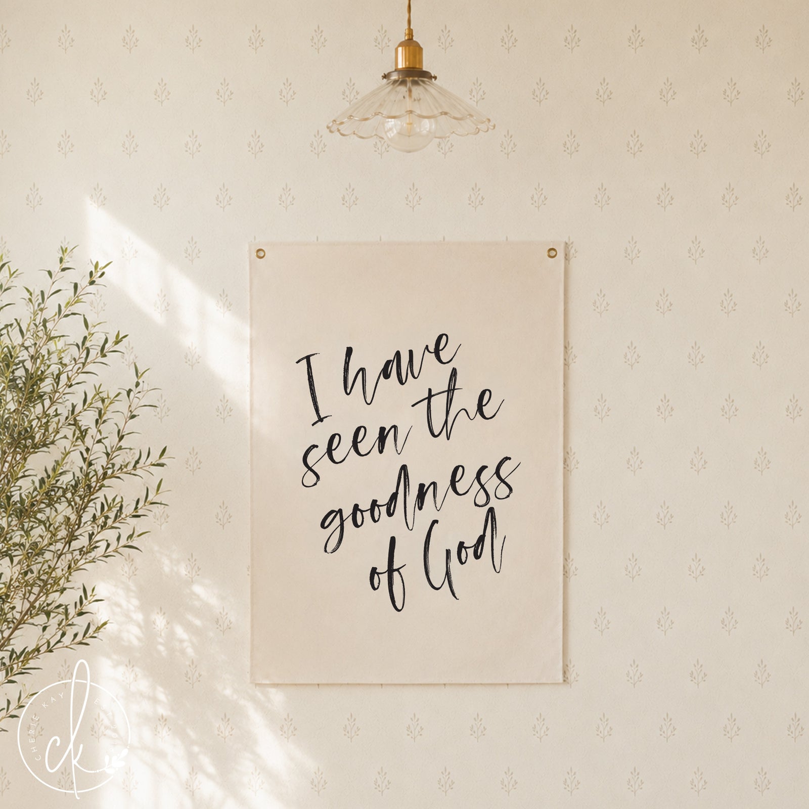 I Have Seen The Goodness Of God | Fabric Wall Hanging | Christian Home Decor | Scripture Art | Living Room Decor