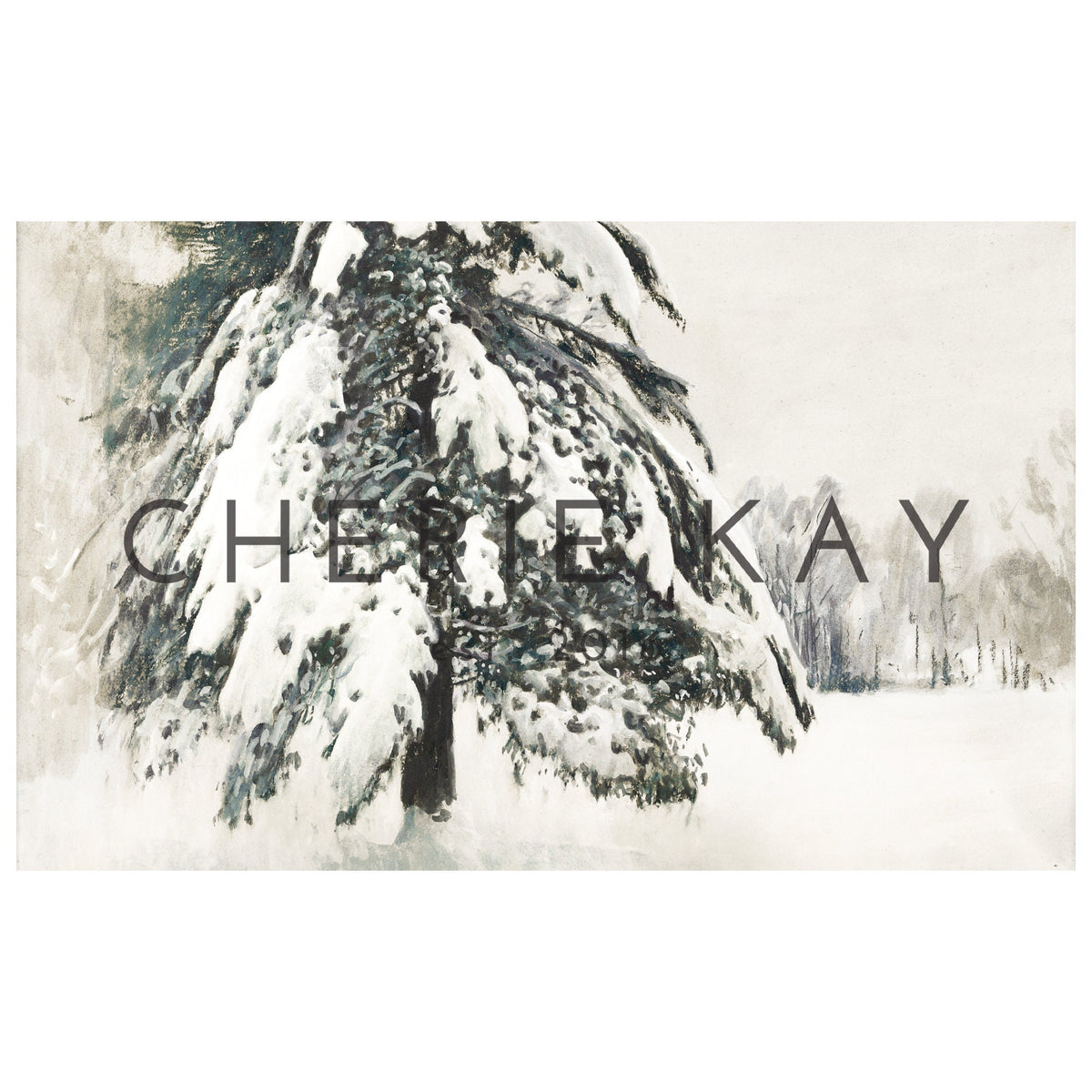 Snowy Pine Tree | W10