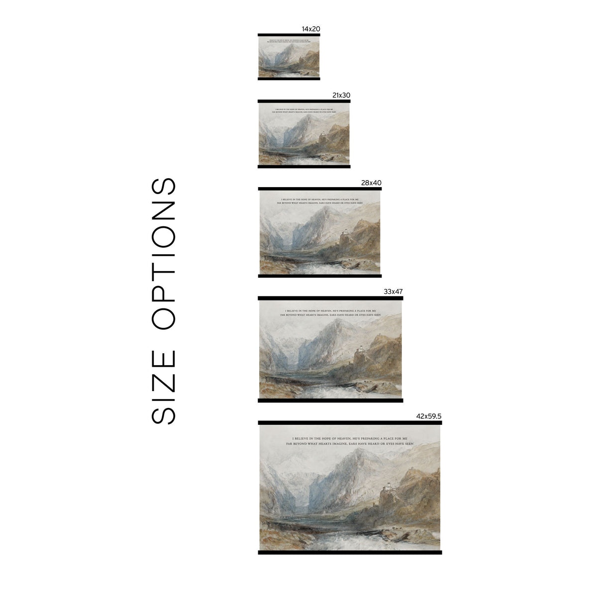 Christian Mountain Landscape Tapestry | T65