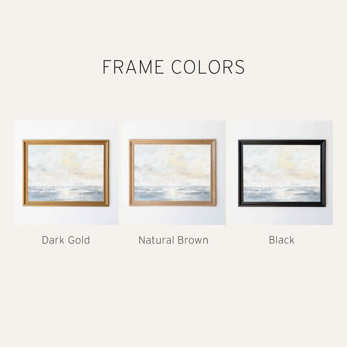 Ocean Sunrise Painting | Wood Framed Canvas | N207
