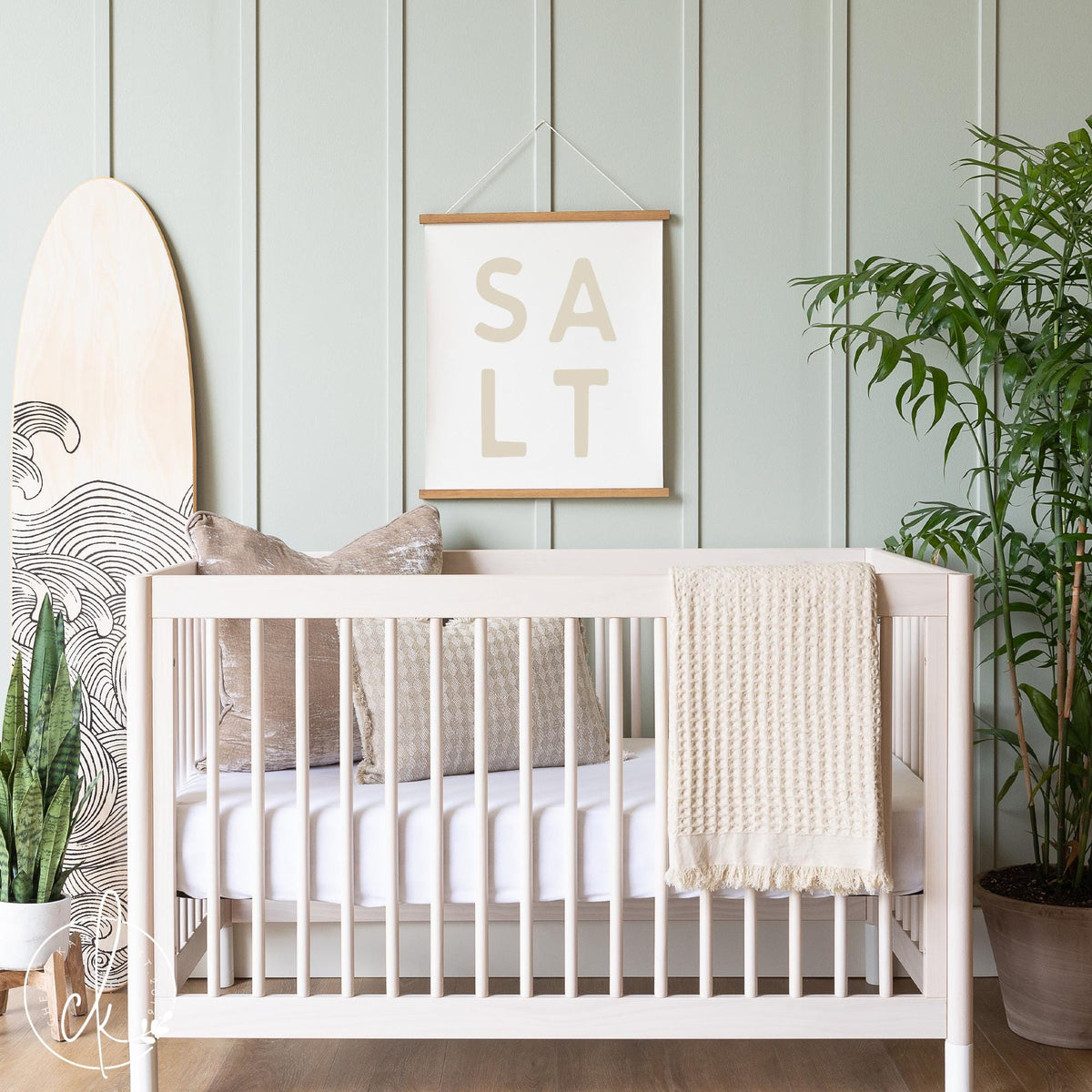 Minimalist Salt Beach Sign | Surf &amp; Ocean-Inspired Coastal Wall Art | Modern Beach Home Accent | Coastal Gift for Sea Lovers | 54