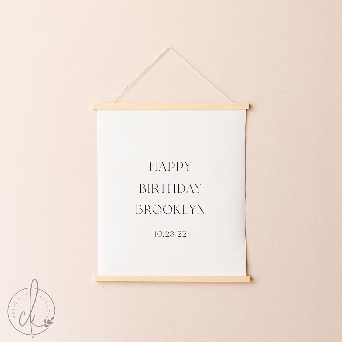 Personalized Happy Birthday Name Banner | Custom Birthday Party Decor | Baby&#39;s First Birthday Sign | Milestone Celebration Backdrop | 64