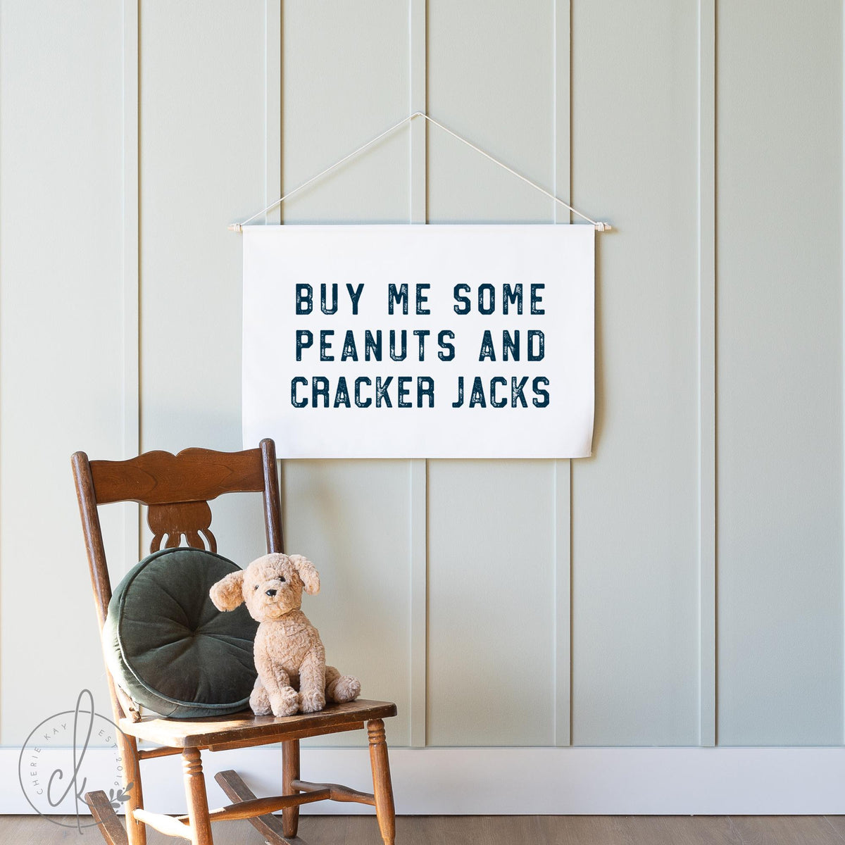 Buy Me Some Peanuts and Cracker Jacks Sign | Vintage Sports Decor | Baseball Wall Art | Kids Room Baseball Decor | 51