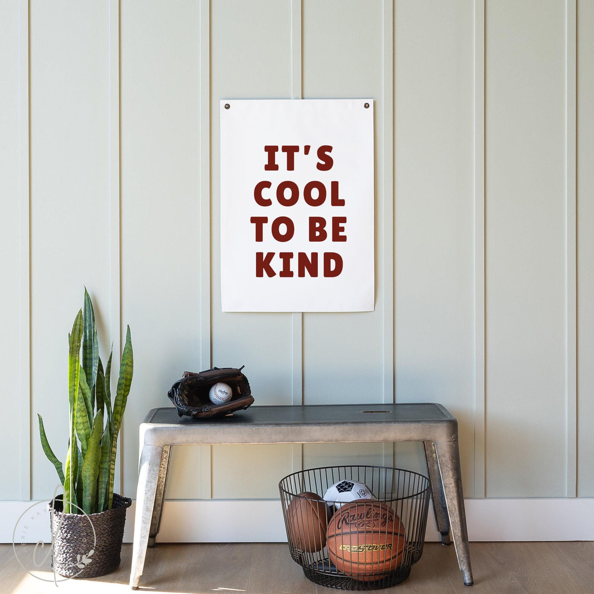 It&#39;s Cool to Be Kind Canvas | Positive Affirmation Wall Decor for Kids Room, Nursery, Playroom | Inspirational Art for Boys and Girls | 52