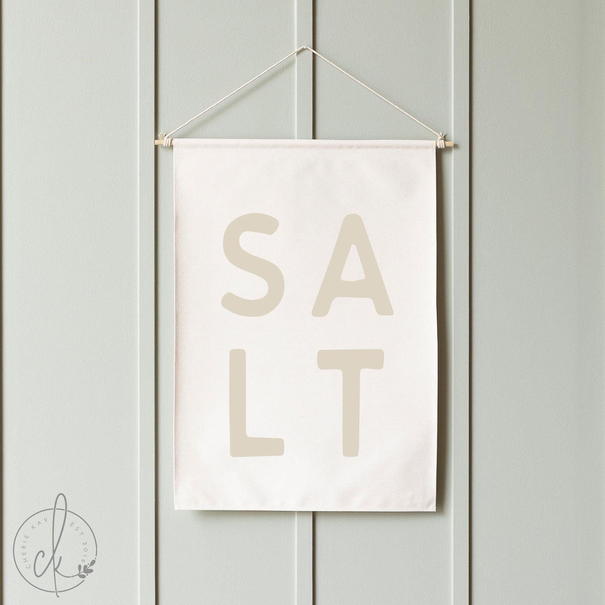 Minimalist Salt Beach Sign | Surf &amp; Ocean-Inspired Coastal Wall Art | Modern Beach Home Accent | Coastal Gift for Sea Lovers | 54