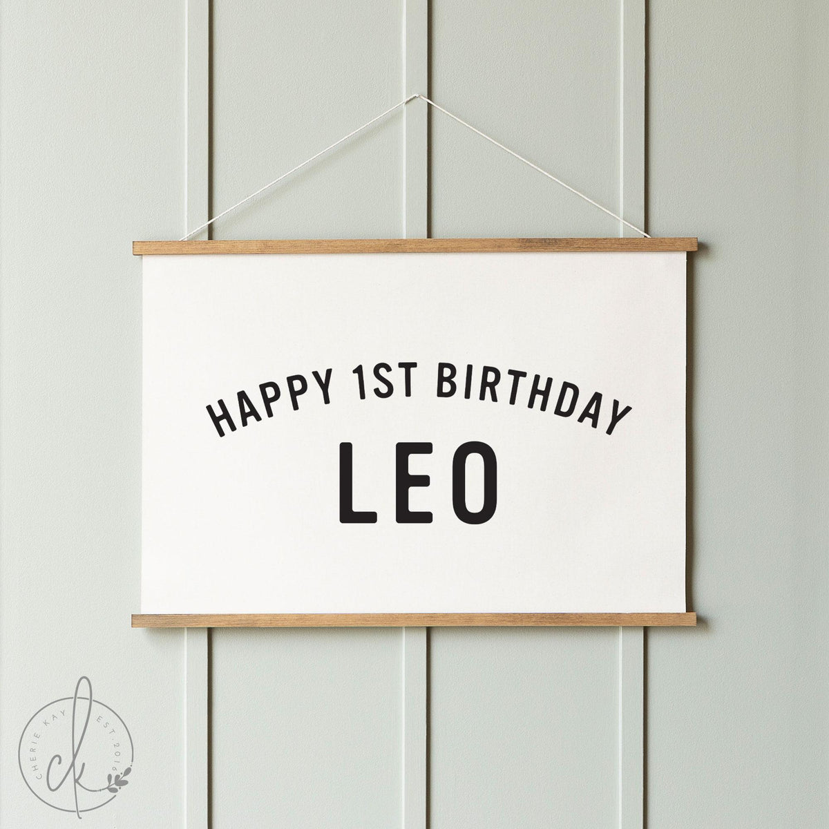 Happy Birthday Banner with Personalized Name | Minimalist Party Decor for Kids | 73