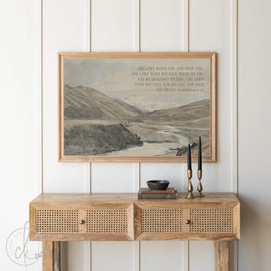 Framed Wall Art with Bible Verse | Christian Home Decor | The Lord Bless You and Keep You | Religious Gift for Living Room | N208
