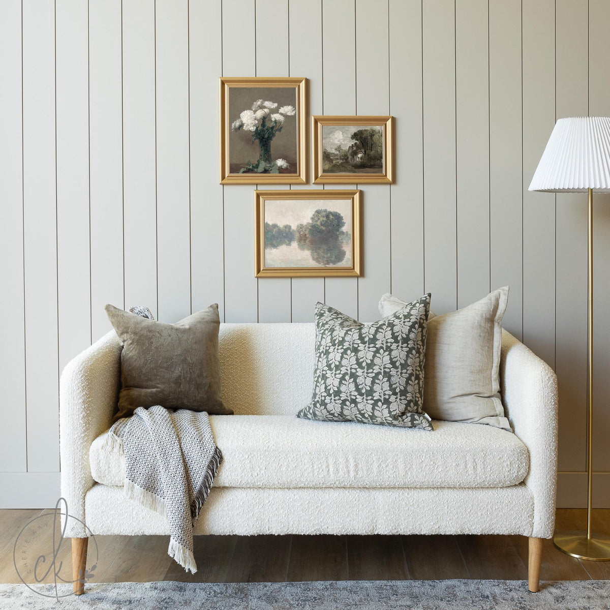 Elegant Gold Framed Vintage Gallery Wall Set | G19