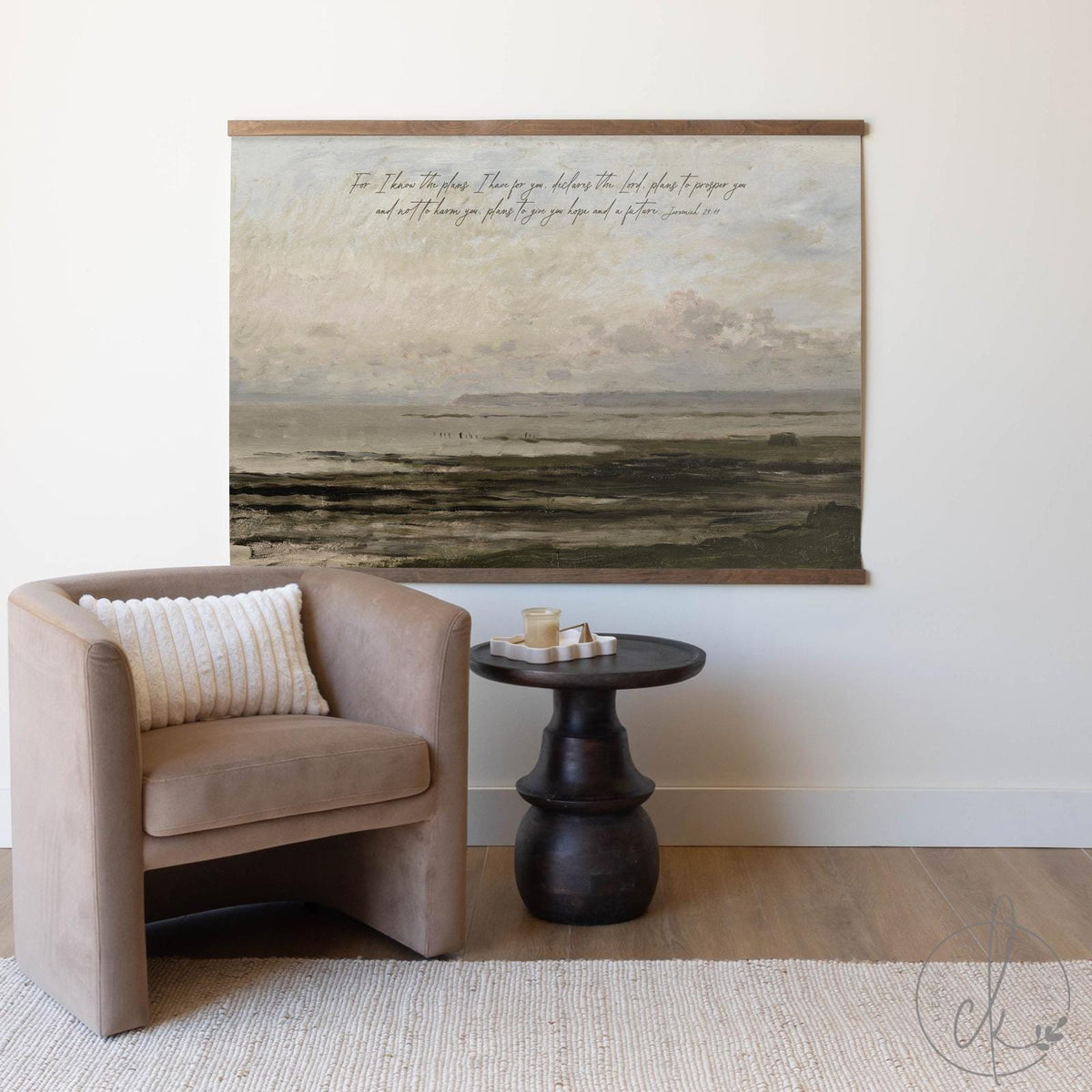 Jeremiah 29:11 Canvas Tapestry | Large Bible Verse Wall Art | Christian Home Decor | Nature Landscape With Scripture Art | T63