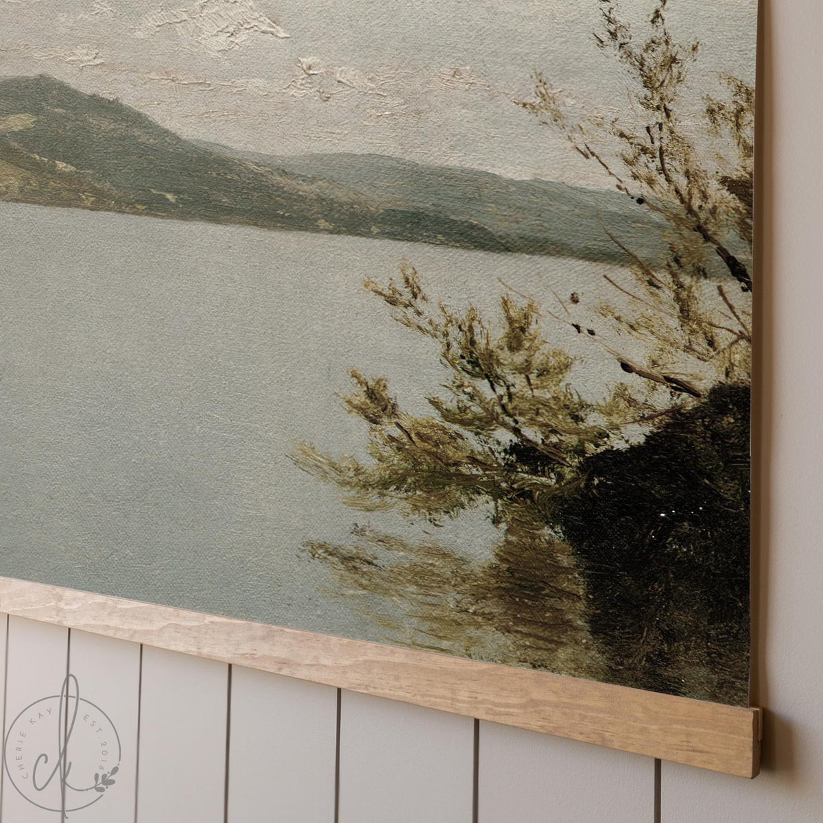 Extra Large Art | Lake and Mountains Canvas Tapestry Wall Decor | Oversized Landscape Art for Living Room, Nature Wall Hanging | T42