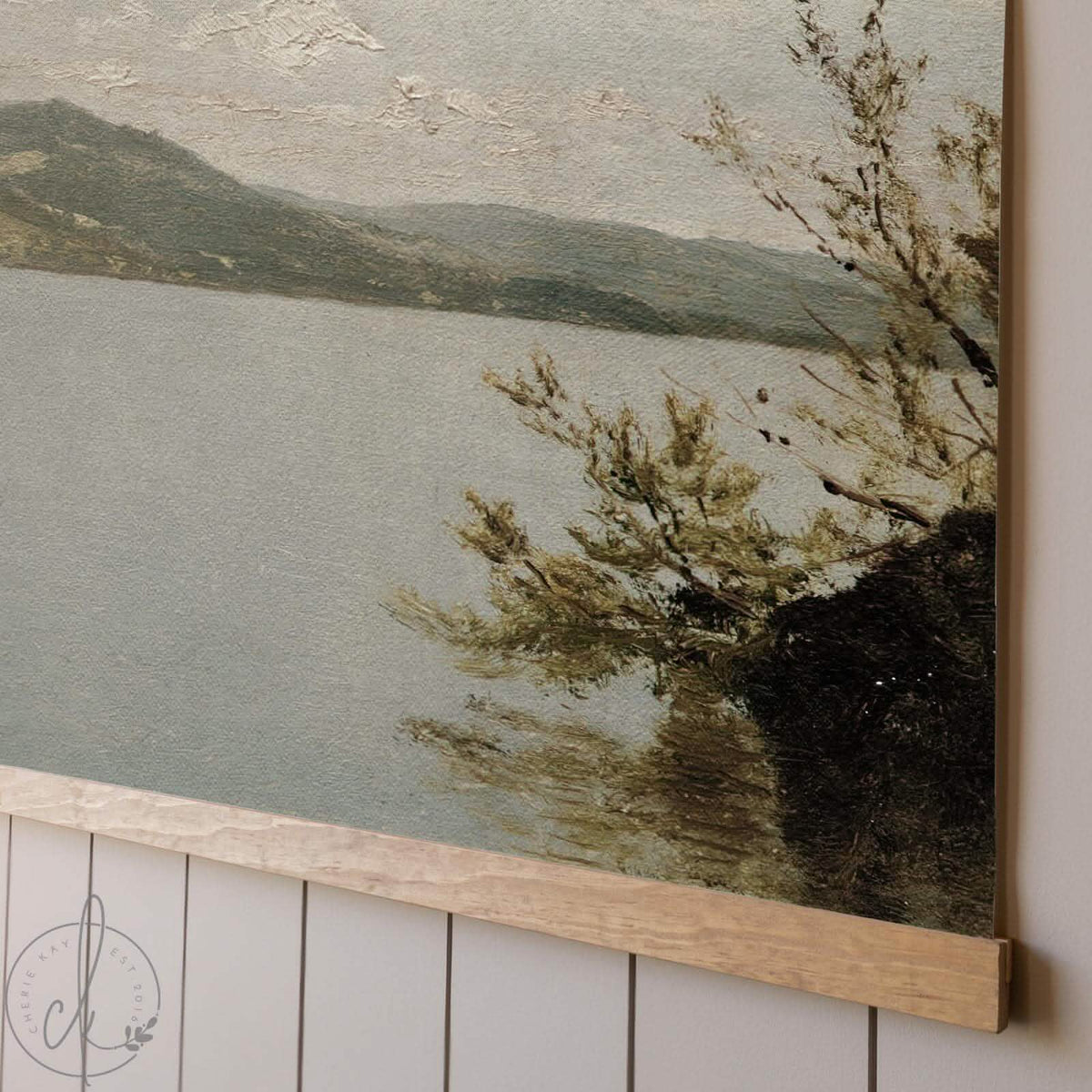 Extra Large Art | Lake and Mountains Canvas Tapestry Wall Decor | Oversized Landscape Art for Living Room, Nature Wall Hanging | T42