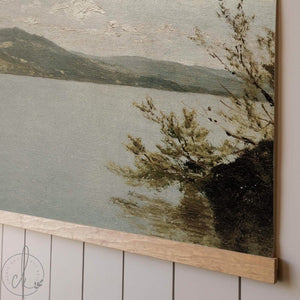 Extra Large Art | Lake and Mountains Canvas Tapestry Wall Decor | Oversized Landscape Art for Living Room, Nature Wall Hanging | T42