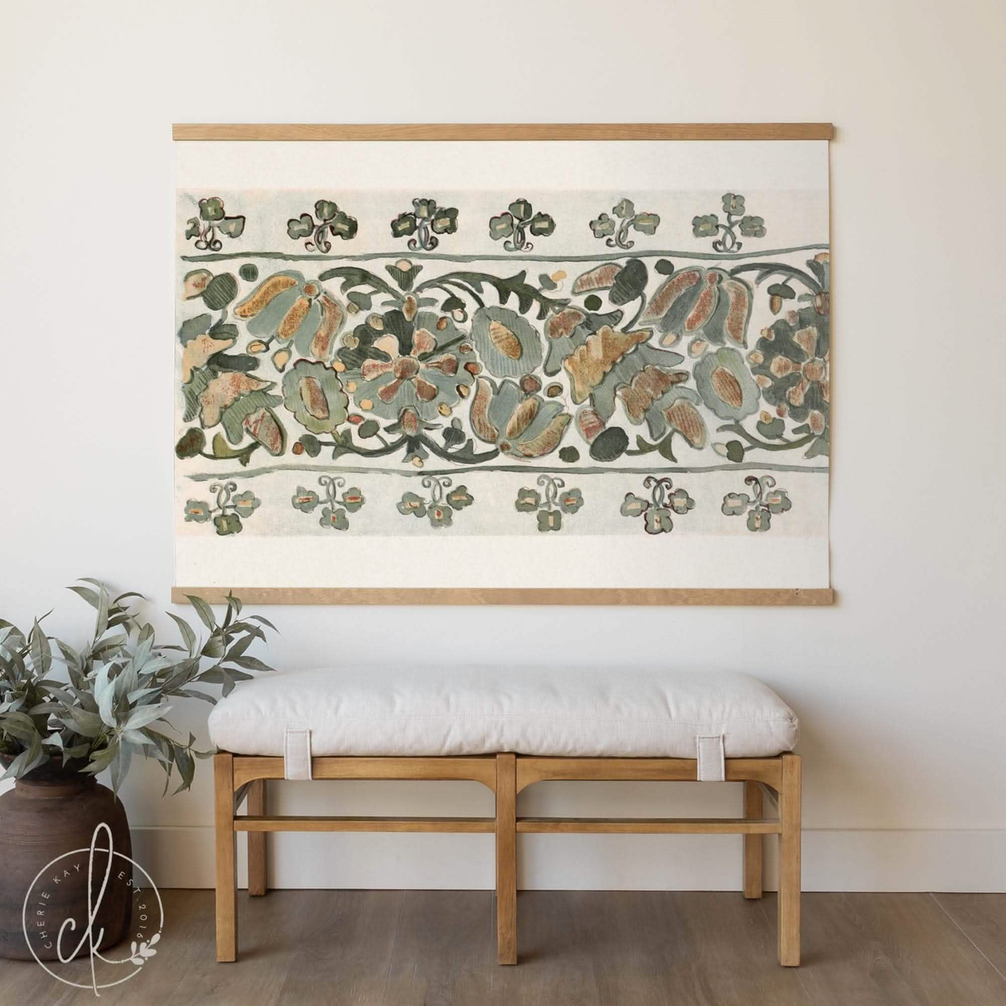plant tapestry wall hanging Botanical Tapestry Wall Art