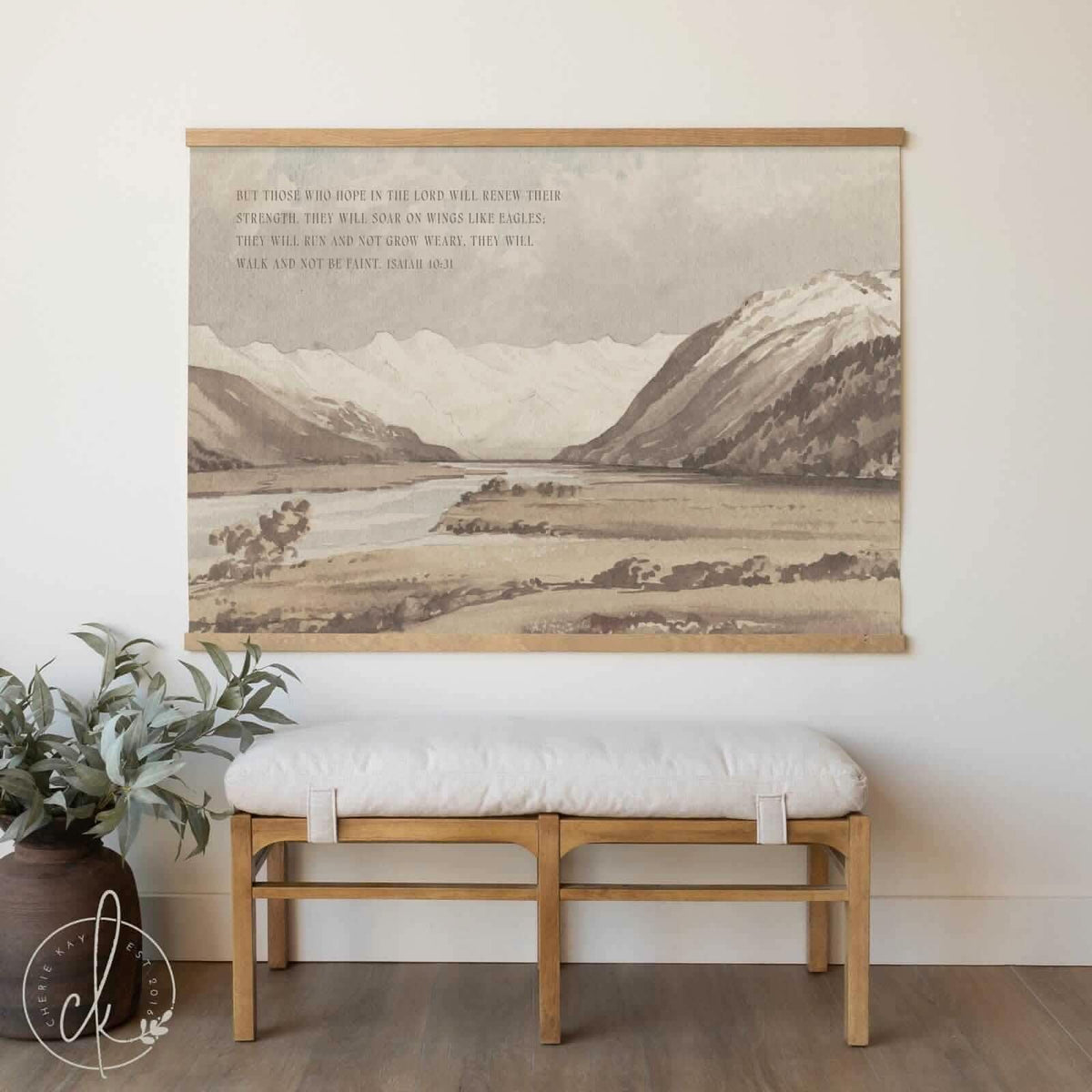 Extra Large Mountain Landscape Tapestry | Rustic Scenic Wall Hanging | T51