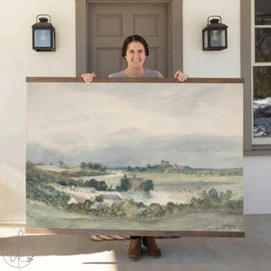Large Landscape Canvas Tapestry | Vintage Countryside Wall Art | T31