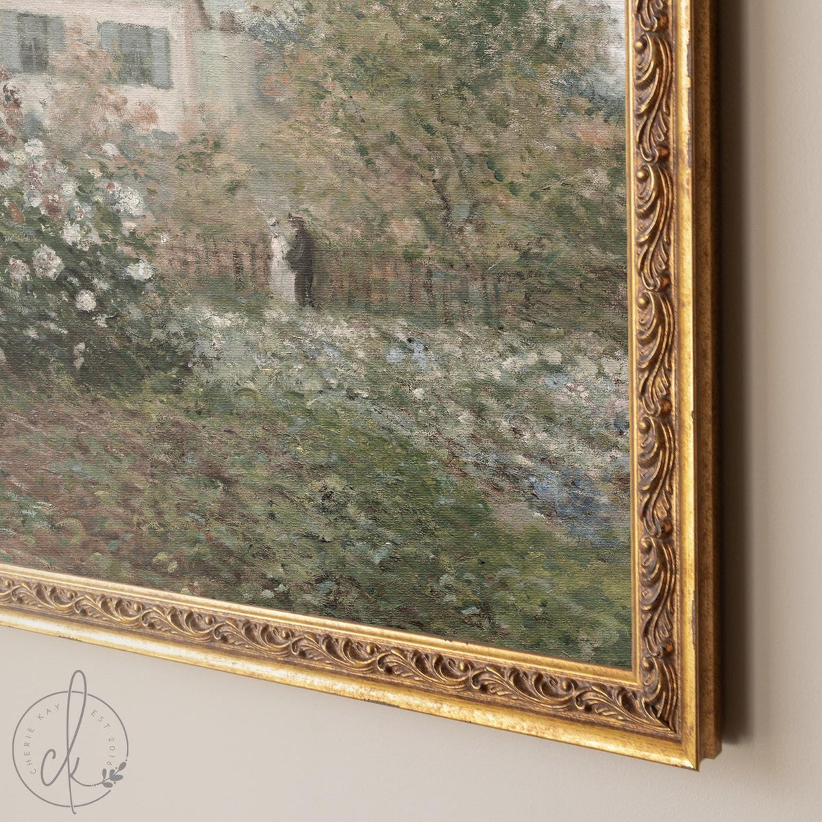 Vintage Art Oil Painting | Claude Monet | Framed Canvas Art | Floral Print | Large Canvas Art for Living Room or Entryway | N131