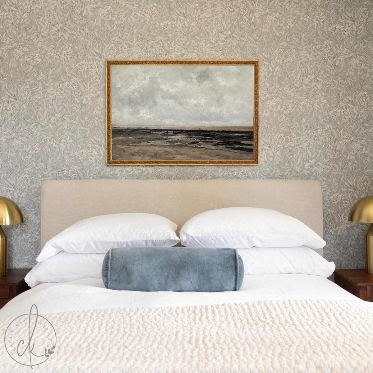Vintage Seascape Painting | Abstract Beach Oil Painting | Ocean Wall Art | Large Wall Decor For Living Room | N243