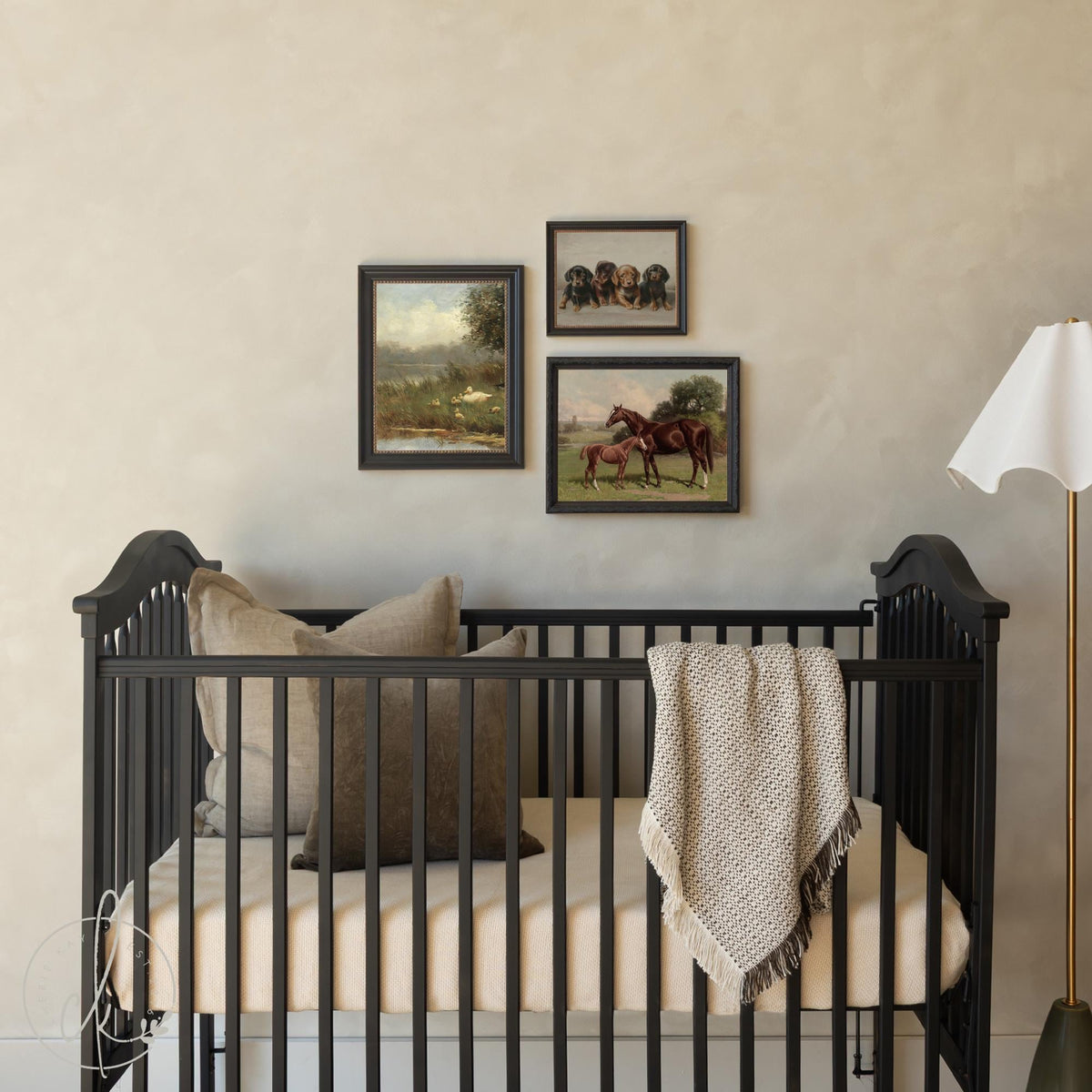 Nursery Gallery Wall | Vintage Animal Prints | Framed Art | G3